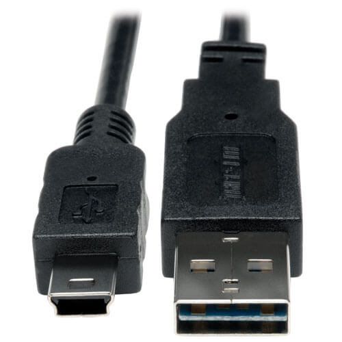 Black 3 Pack ACL 15 Feet USB 2.0 A Male to 5 Pin Mini-B Male Cable 