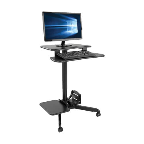 Mobile Standing Desk/Workstation, Height Adjustable | Tripp Lite