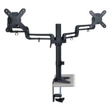 dual full motion flex arm desk clamp for 13 inch to 27 inch monitors