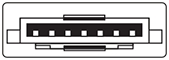 7-pin eSATA data connector