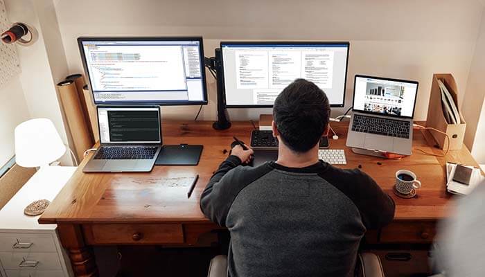 dual monitor desk mount