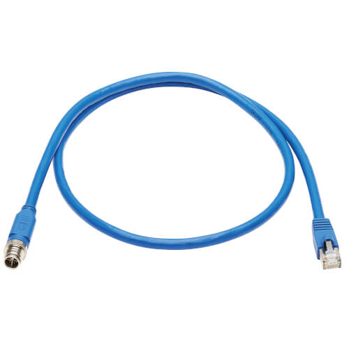M12-to-RJ45 CAT6A cable