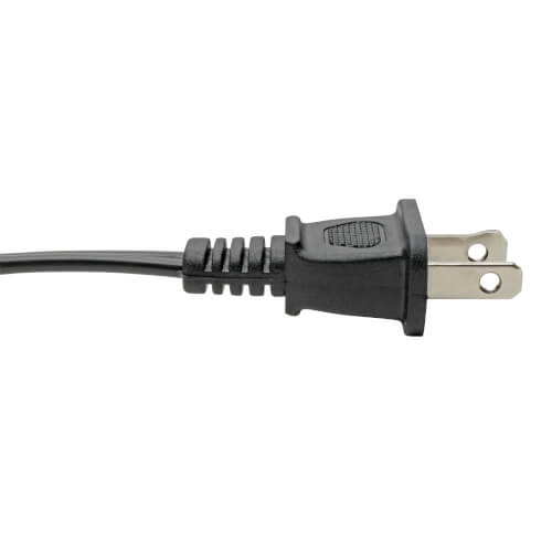 polarized two prong power cord plug