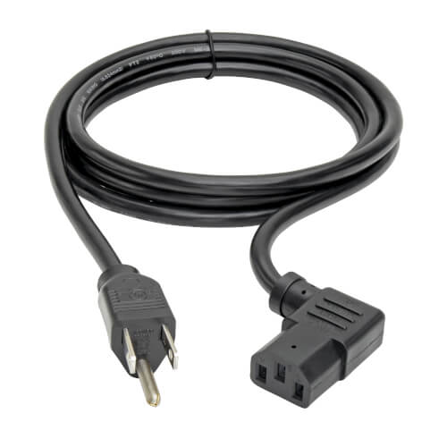 right-angle power cord plug