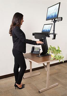 WorkWise adjustable-height workstations