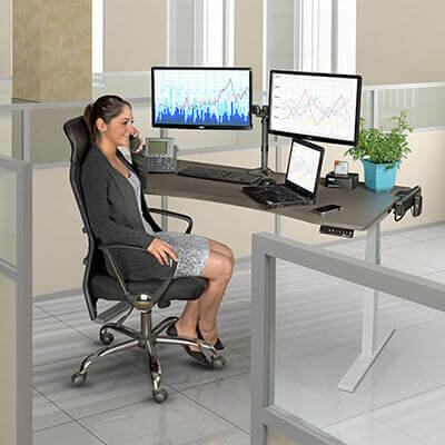 Tripp Lite Sit Stand Desktop Workstation Adjustable Standing Desk