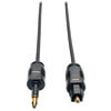 Ultra Thin Toslink to Mini Toslink Digital Optical SPDIF Audio Cable, 2M (6.56 ft.) A104-02M