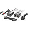 IR cables, USB Micro-B cable and owner's manual are included.