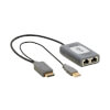 DisplayPort over Cat6 Pigtail Receiver with Repeater, 4K 60 Hz, 4:4:4, Transceiver, HDCP 2.2, 230 ft. (70.1 m), TAA B127U-110-PD