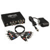 Includes an external power supply, 1 ft. component video + stereo audio source/daisy-chain cable and Owner's Manual.
