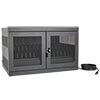 A steel cabinet with locking doors and side panels discourages theft and safeguards your investment.