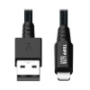 Heavy-Duty USB-A to Lightning Sync/Charge Cable, UHMWPE and Aramid Fibers, MFi Certified - 3 ft. (0.91 m) M100-003-GY-MAX