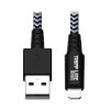 Heavy-Duty USB-A to Lightning Sync/Charge Cable, MFi Certified - M/M, USB 2.0, 3 ft. (0.91 m) M100-003-HD