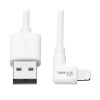 USB-A to Right-Angle Lightning Sync/Charge Cable, MFi Certified - White, M/M, USB 2.0, 3 ft. (0.91 m) M100-003-LRA-WH
