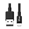 USB-A to Lightning Sync/Charge Cable, MFi Certified - Black, M/M, USB 2.0, 6 ft. (1.83 m) M100-006-BK