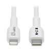 Safe-IT USB-C to Lightning Sync/Charge Antibacterial Cable (M/M), MFi Certified, White, 1 m (3.3 ft.) M102AB-01M-WH