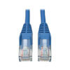 Cat5e 350 MHz Snagless Molded (UTP) Ethernet Cable (RJ45 M/M), PoE - Blue, 1 ft. (0.31 m) N001-001-BL