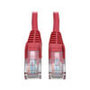 Cat5e 350 MHz Snagless Molded (UTP) Ethernet Cable (RJ45 M/M), PoE - Red, 3 ft. (0.91 m) N001-003-RD