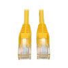 Cat5e 350 MHz Snagless Molded (UTP) Ethernet Cable (RJ45 M/M), PoE - Yellow, 3 ft. (0.91 m) N001-003-YW