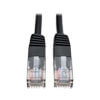 Cat5e 350 MHz Molded (UTP) Ethernet Cable (RJ45 M/M), PoE - Black, 1 ft. (0.31 m) N002-001-BK