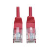 Cat5e 350 MHz Molded (UTP) Ethernet Cable (RJ45 M/M) - Red, 1 ft. (0.31 m) N002-001-RD