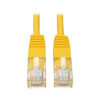 Cat5e 350 MHz Molded (UTP) Ethernet Cable (RJ45 M/M), PoE - Yellow, 1 ft. (0.31 m) N002-001-YW