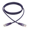 6 ft. cable connects high-speed network components in a Cat5/5e application. Color-coded purple for easy ID in a crowded rack or panel.