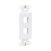 Center Plate Insert, Decora Style - Vertical, 2 Ports N042D-002V-WH