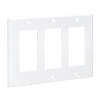 Triple-Gang Faceplate, Decora Style - Vertical, White N042D-300-WH