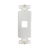 Safe-IT 1-Port Antibacterial Wall-Mount Insert, Decora Style, Vertical, Ivory, TAA N042DAB-001V-IV