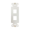 Safe-IT 2-Port Antibacterial Wall-Mount Insert, Decora Style, Vertical, Ivory, TAA N042DAB-002V-IV