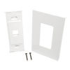 Package includes 1-port keystone wall plate and mounting hardware. 