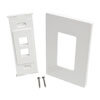 Package includes 2-port keystone wall plate and mounting hardware.