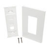 Package includes 3-port keystone wall plate and mounting hardware. 
