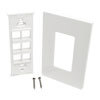 Package includes 6-port keystone wall plate and mounting hardware. 