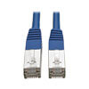 Cat5e 350 MHz Molded Shielded (STP) Ethernet Cable (RJ45 M/M), PoE - Blue, 6 ft. (1.83 m) N105-006-BL