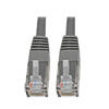 Cat6 Gigabit Molded (UTP) Ethernet Cable (RJ45 M/M), PoE, Gray, 1 ft. (0.31 m) N200-001-GY