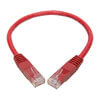 1 ft. red cable connects high-speed network components in your Cat5/5e/6 application at speeds up to 550 MHz/1 Gbps.