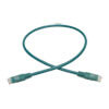 2 ft. green cable designed for high-speed 10/100/1000 Mbps Ethernet network applications.