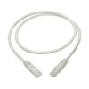 3 ft. white cable designed for high-speed 10/100/1000 Mbps Ethernet network applications.