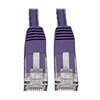 6 ft. purple cable connects high-speed network components in your Cat5/5e/6 application at speeds up to 550 MHz/1 Gbps.