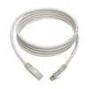 7 ft. white cable designed for high-speed 10/100/1000 Mbps Ethernet network applications.