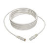 10 ft. white cable designed for high-speed 10/100/1000 Mbps Ethernet network applications.