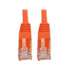 Cat6 Gigabit Molded (UTP) Ethernet Cable (RJ45 M/M), PoE, Orange, 15 ft. (4.57 m) N200-015-OR
