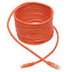 25 ft. orange cable connects high-speed network components in a Cat5/5e application.