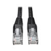 Cat6 Gigabit Snagless Molded (UTP) Ethernet Cable (RJ45 M/M), PoE, Black, 1 ft. (0.31 m), 50-Piece Bulk Pack N201-001-BK50BP