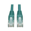 Cat6 Gigabit Snagless Molded (UTP) Ethernet Cable (RJ45 M/M), PoE, Green, 1 ft. (0.31 m) N201-001-GN
