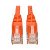 Cat6 Gigabit Snagless Molded (UTP) Ethernet Cable (RJ45 M/M), PoE, Orange, 1 ft. (0.31 m) N201-001-OR