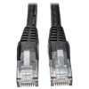 Cat6 Gigabit Snagless Molded (UTP) Ethernet Cable (RJ45 M/M), Black, 50 ft. (15.24 m) N201-050-BK