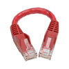 6 in. red cable connects high-speed network components in your Cat5/5e/6 application at speeds up to 550 MHz/1 Gbps.